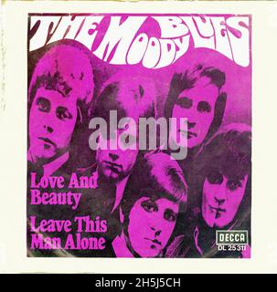 Vintage single record cover - Moody Blues, The - Love And Beauty - D - 1967 Stock Photo