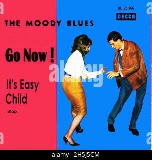 Vintage single record cover - Moody Blues, The - Go Now - D - 1964 Stock Photo