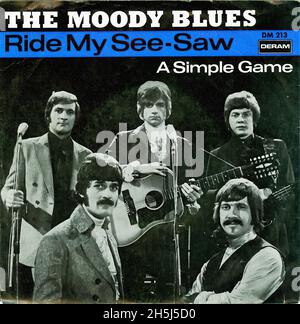Vintage single record cover - Moody Blues, The - Ride My See Saw - D - 1968 Stock Photo