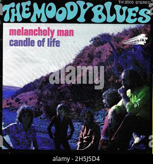 Vintage single record cover - Moody Blues, The - Melancholy Man - F - 1970 Stock Photo