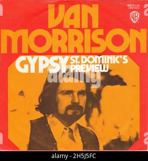 Vintage single record cover - Morrison, Van - Gypsy - 1972 Stock Photo