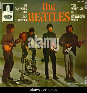 Vintage single record cover - Beatles, The - We Can Work It Out - EP - F - 1965 Stock Photo