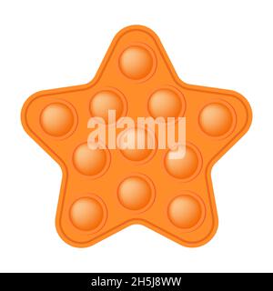 Popit figure frog as a fashionable silicon toy for fidgets. Addictive anti stress  toy in bright rainbow colors. Bubble anxiety developing pop it toys Stock  Vector Image & Art - Alamy