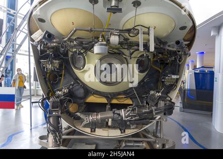 KALININGRAD, RUSSIA-June 5, 2021: Mir-1 deep-sea manned spacecraft for oceanographic research and rescue operations. World Ocean Museum Stock Photo