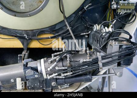 KALININGRAD, RUSSIA-June 5, 2021: Mir-1 deep-sea manned spacecraft for oceanographic research and rescue operations. World Ocean Museum Stock Photo