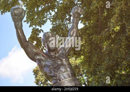 Rocky Balboa statue in Philadelphia. Stock Photo