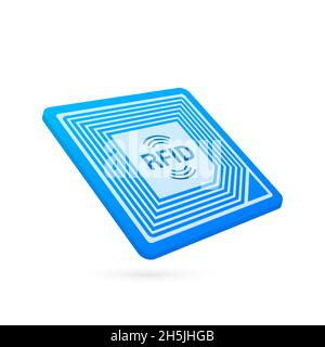 RFID Radio Frequency IDentification. Technology concept. Digital technology. Vector stock illustration Stock Vector