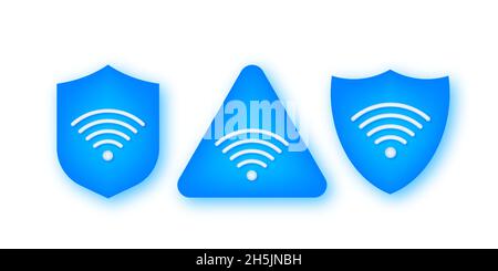 Private network icon. Security wifi internet and Private network. Virtual private network. Vector stock illustration. Stock Vector