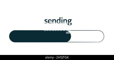 Sending. Progress bar design. Vector illustration EPS Stock Vector