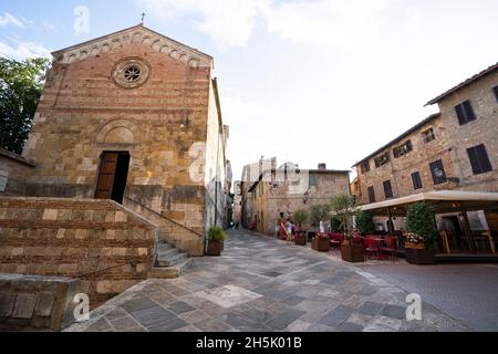 Historic church in the old town of Colle di Val d'Elsa, Tuscany, Italy; Colle di Val d'Elsa, Tuscany, Italy Stock Photo