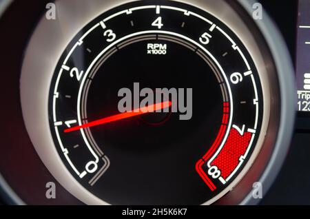 Details of Modern digital speedometer car. Stock Photo