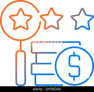 Appraising process gradient linear vector icon Stock Vector