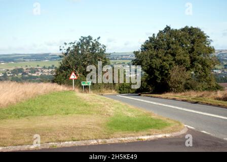 A68 road from The 68 Café, Toft Hill, Bishop Auckland, County Durham, UK Stock Photo