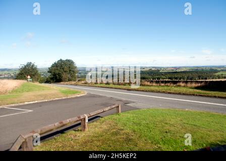 A68 road from The 68 Café, Toft Hill, Bishop Auckland, County Durham, UK Stock Photo