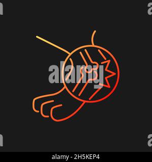 Arthritis gradient vector icon for dark theme Stock Vector
