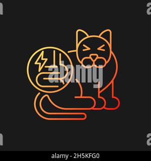 Pet IBD gradient vector icon for dark theme Stock Vector