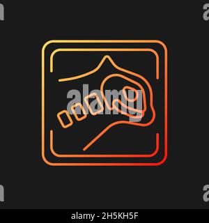 Pet x rays gradient vector icon for dark theme Stock Vector
