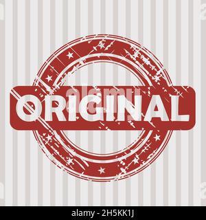 Grunge red rubber stamp with ORIGINAL Stock Vector
