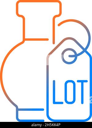 Lot gradient linear vector icon Stock Vector
