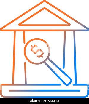 Auction house gradient linear vector icon Stock Vector
