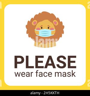 Vector template for the warning poster print. Stock Vector