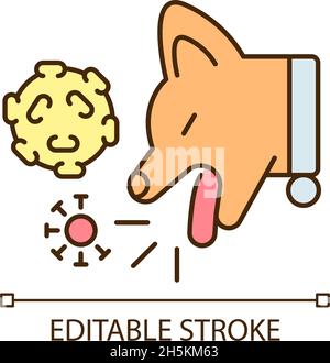 Kennel cough RGB color icon Stock Vector