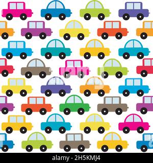 Toy cars seamless background Stock Vector