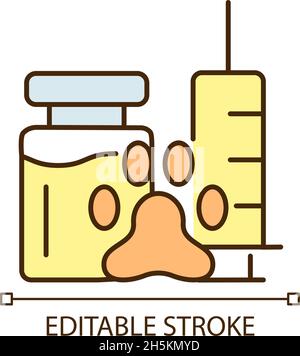 Vaccine RGB color icon Stock Vector
