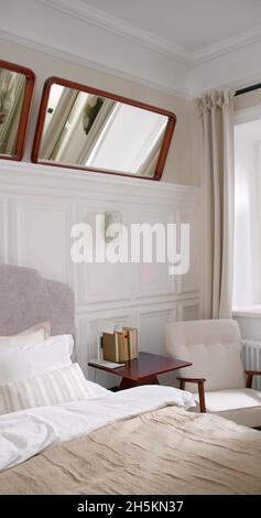 A vertical photo in a room of a hotel Stock Photo