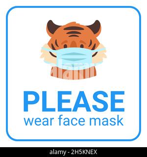 Vector template for the warning poster print. Stock Vector