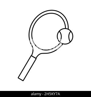 Racket tennis icon sport racket tennis isolated on white background Stock Vector