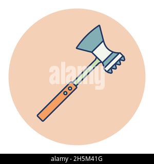 Meat hammer vector color icon. Kitchen appliance. Graph symbol for cooking web site design, logo, app, UI Stock Vector