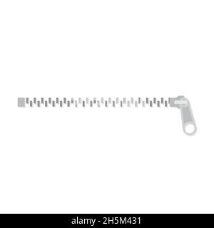 Icon zipper. Zippered lock. Closed zipper. Fastener. Vector illustration Stock Vector