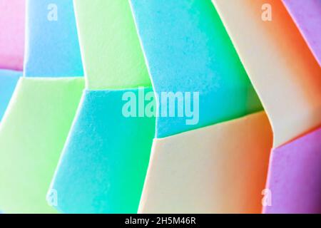 Colorful origami background, abstract parametric pattern made of paper sheets Stock Photo