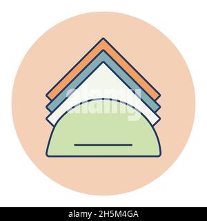 Napkins and napkin holder vector color icon. Kitchen appliance. Graph symbol for cooking web site design, logo, app, UI Stock Vector