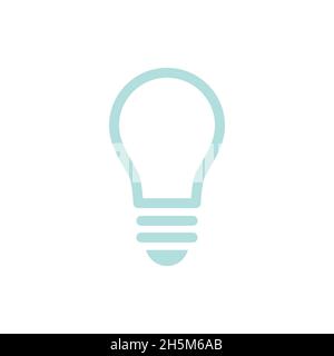 Light bulb icon. Vector illustration, flat design Stock Vector