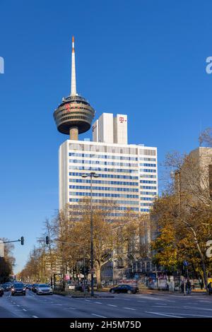 Telekom buildings in Cologne are a dominant landmark in northern city skyline Stock Photo