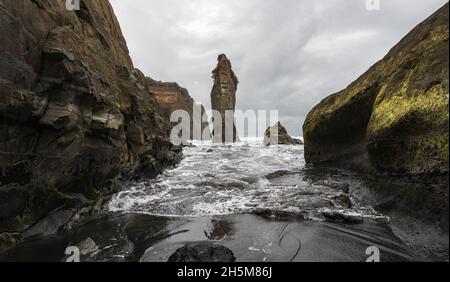 Three sisters cliffs New zealand Stock Photo