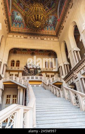 Dushanbe, Tajikistan. August 12, 2021. Grand staircase at Navruz Palace in Dushanbe. Stock Photo