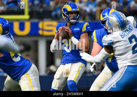 Inglewood, California, May 24, 2021, Jerseys of Los Angeles Rams  quarterback Matthew Stafford (9) on display at the Equipment Room team store  atf SoFi Stadium, Monday, May 24, 2021, in Inglewood, Calif.