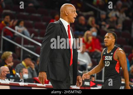 R-L) CSUN Men's Basketball Coach Reggie Theus welcomes Filipino Sensation  Guard Kobe Paras with his #21 Matadors jersey at a Press Conference held at  The Metadome in Northridge, CA on Wednesday, May