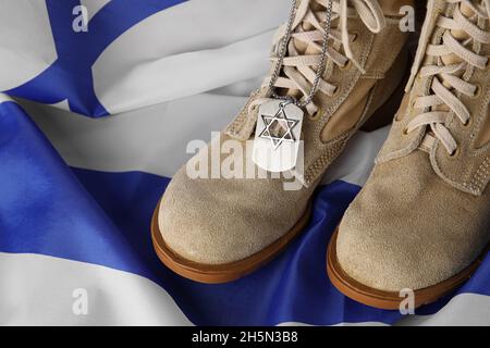 Flag of Israel, mobile phone and text SHABBAT SHALOM on wooden background  Stock Photo - Alamy