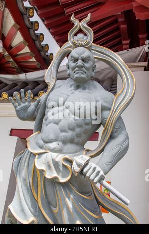 the Nio statue, one of two wrathful and muscular guardians of the