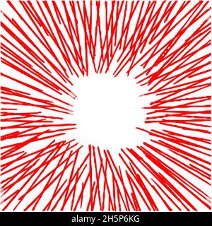 This is a illustration of Hand-painted comic concentrated lines Stock Vector