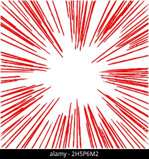 This is a illustration of Hand-painted comic concentrated lines Stock Vector