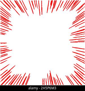 This is a illustration of Hand-painted comic concentrated lines Stock Vector