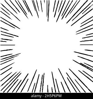 This is a illustration of Hand-painted comic concentrated lines Stock Vector