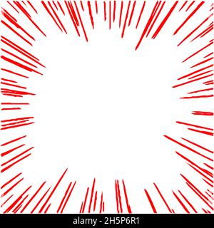 This is a illustration of Hand-painted comic concentrated lines Stock Vector