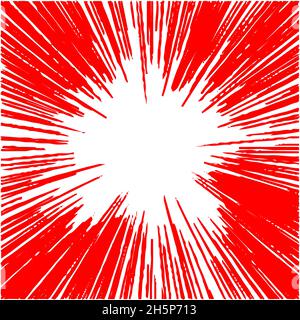 This is a illustration of Hand-painted comic concentrated lines Stock Vector
