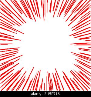 This is a illustration of Hand-painted comic concentrated lines Stock Vector